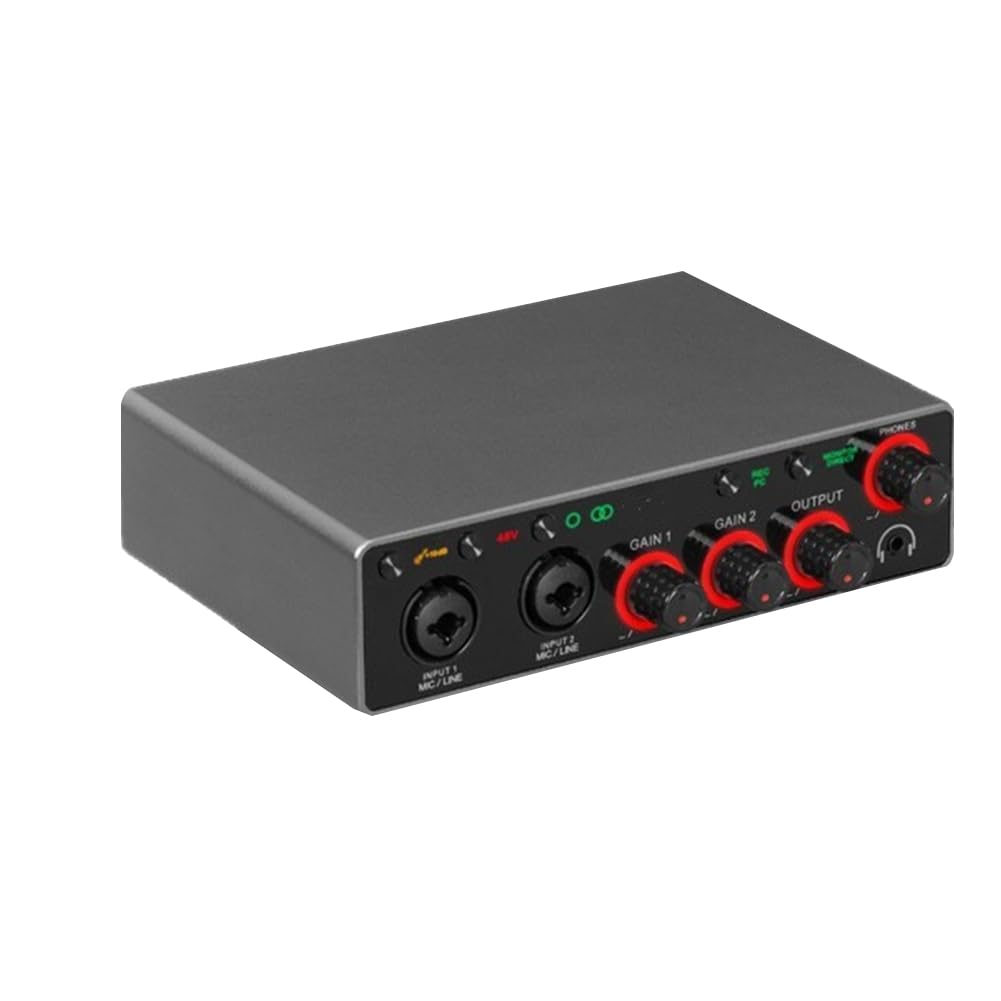 Scheda Audio Portatile per Registrazione Plug And Play, Registrazione su Computer, Interfacce Audio USB per Podcaster, Studio