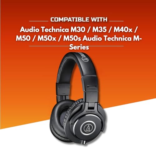 Image of Crysendo Replacement Earpad Cushions Compatible with Boat Rockerz 550, Boat Immortal IM 700 /IM1000D /IM 1300 Headphones, Earpads with Softer Protein Leather, High-Density Memory Foam Ear Pads