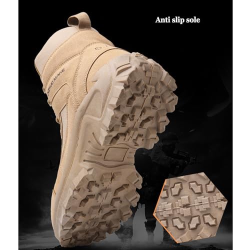 Tactical boots for men Lightweight combat Military Boots Leather Motorcycle Climbing Work shoes3