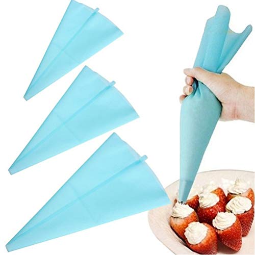 BESTONZON 6 peças de sacos de silicone para piping reutilizáveis para gelo, bolsas, creme, pastelari