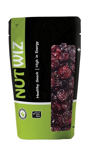 Image of Nutwiz Dried Whole Cranberries 200 Grams - Craneberries Dry Fruit | Sweet and Juicy Superfruit Packed with Antioxidants & Vitamins | Perfect for Smoothies, Trail Mix, Baking & Kid-Friendly Snacking | Jumbo Craneberry Best for Vegan-Friendly | No Added Sugar Healthy Berries