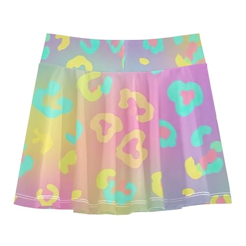Joisal Cartoon Girls Skorts Athletic Shorts Tennis Skirts Toddler Teen Skirt Pastel Rainbow Gradients Neon 4t2