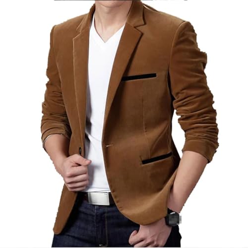 Mens Corduroy Blazers Autumn Spring Male Fashion Slim Casual Suit Jacket Men Blazers Clothing3
