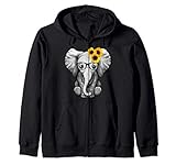 Photo Gallery cute elephant sunflower felpa con cappuccio Photo Gallery cute elephant sunflower felpa con cappuccio