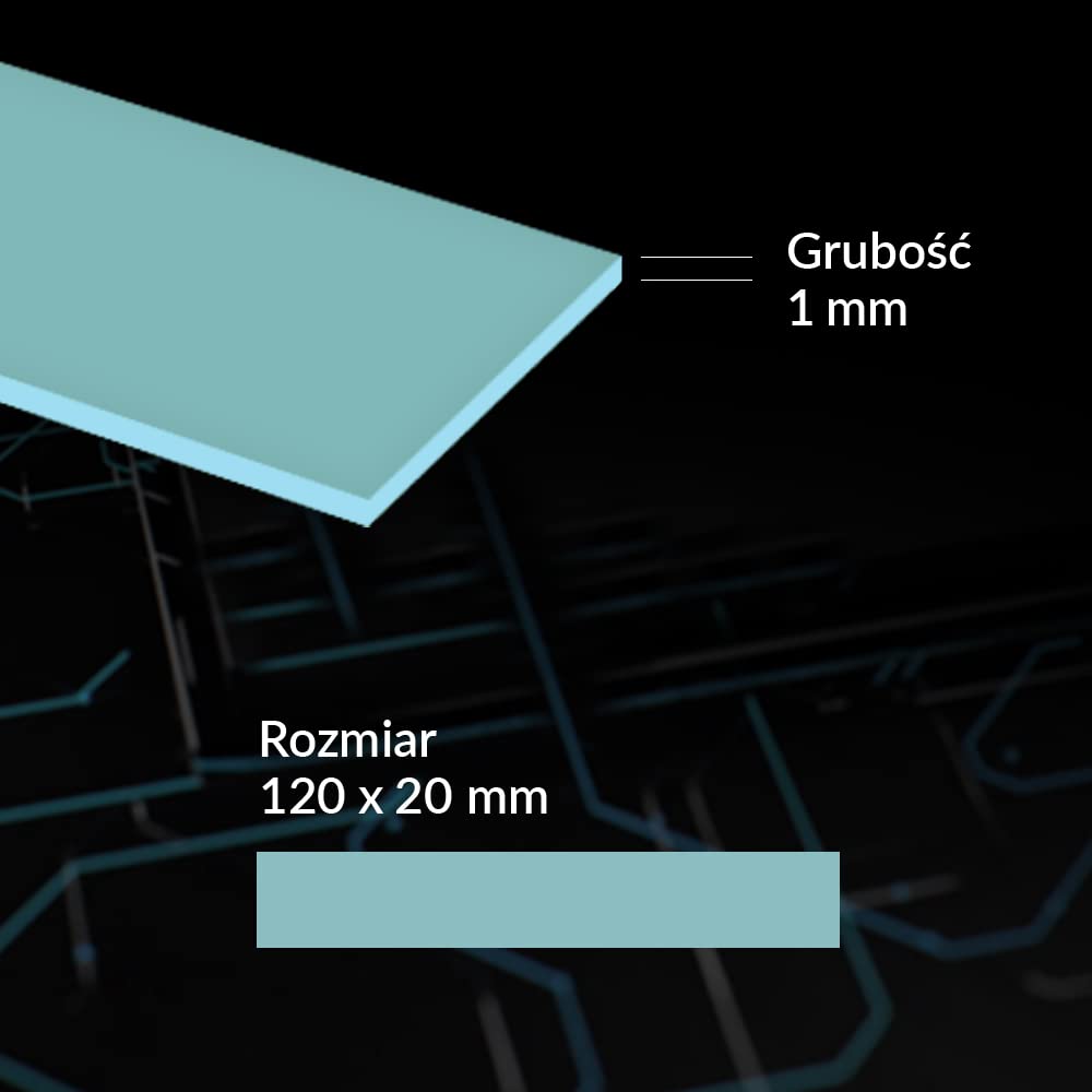 ARCTIC TP-2 (APT2560): Podkładka przewodząca ciepło, Economic Thermal Pad, 120 x 20 x 1,0 mm (2 szt.) - doskonałe przewodzenie ciepła, niska twardość