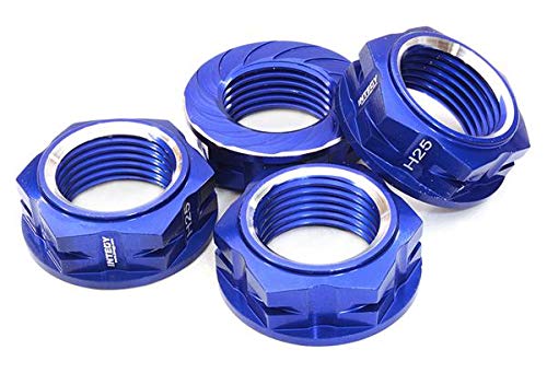 Integy RC Upgrades for Losi, Machined Serrated 25mm Hex Wheel Nut (4) for 1/5 Losi Buggy & Monster Truck