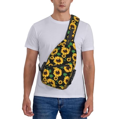 Image of Sling Backpack For Men Hiking Daypack Crossbody Shoulder Bag Travel Chest Pack | Hiking