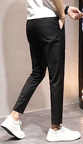 utcoco Men's Cropped Suit Pants Slim-Fit Ankle Length Dress Pants4