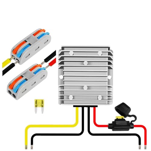Image of DC-DC 36V 48V to 12V 20A 240W Golf cart, Buck Converter, Voltage Regulator, Waterproof Power Module with Fuse (Input Range:18V 24V 36V 48V 60V to 12v)