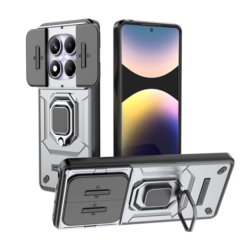 Coque Xiaomi Redmi Note 14 4G protège objectif rayé étui fin béquille gris - 4