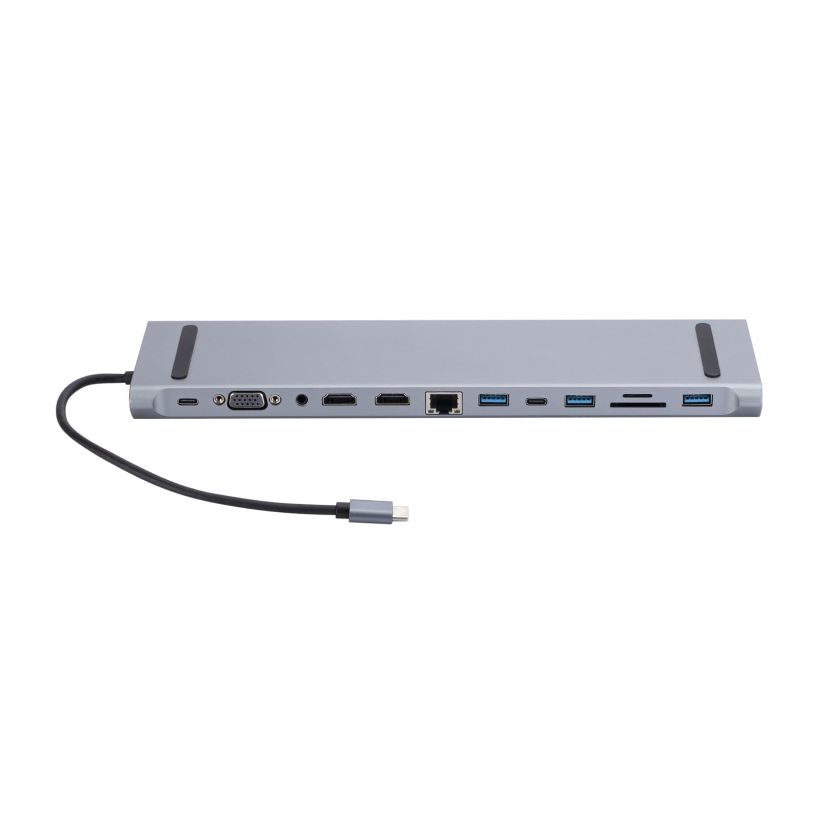 Adaptador USB C para laptop, dongle tipo C con puerto 4K, ranura para lector de tarjetas, puerto de datos, carga de 100 W, 2 USB 3.0