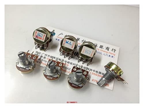 Mjwlgs Potentiometer 5pcs / Lot 148-Typ-Einpotentiometer A20K A50K A100K A200K Griff 15mm Blumenvolumen-Potentiometer (Resistance : 100K Ohm) Cover