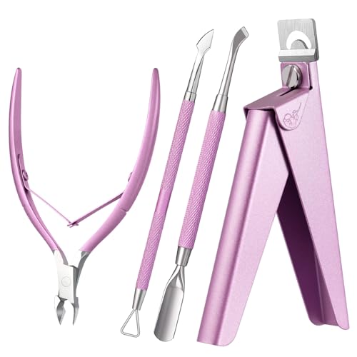 Melodysusie Acrylic Nail Clippers 4 in 1 Set, Adjustable Stainless Steel Nail Clippers for Acrylic