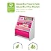 Delta Children Sling Rack Bookshelf for Kids - Easy-to-Reach Storage for Magazines or Coloring Books - Ideal for Playrooms & Homeschooling - Greenguard Gold Certified, White/Pink