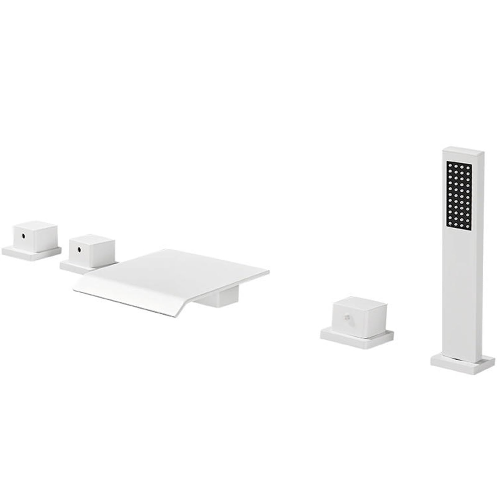 Mitigeur de douche cascade moderne en laiton blanc chic pour salle de bain design