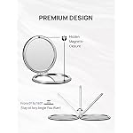 OMIRO 1X/10X Magnifying Compact Mirror with PU Leather, Ultra-Portable for Purses and Travel, Round Black - Image 4