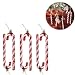 Imagen de Jecdfs Set de 6 Bastones de Caramelo de Navidad de Plástico para Decoración de Árbol de Navidad