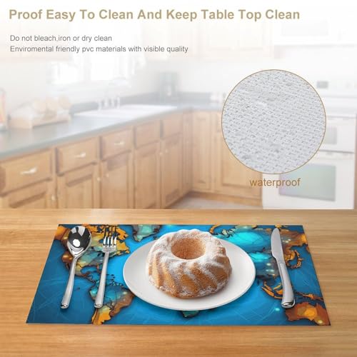 Set de table mappemonde PVC résistant chaleur et dessous de plat lavable