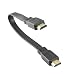 MMNNE 10inch 25CM HDMI Male to Male Cable,High-Speed HDMI HDTV Cable - Supports Ethernet, 3D Black