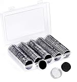 DALMALIN 100 Pieces 30mm Coin Capsules and 5 Sizes (17/20/25/27/30mm) Protect Gasket Coin Holder Case with Plastic Storage Box,for Coin Collection