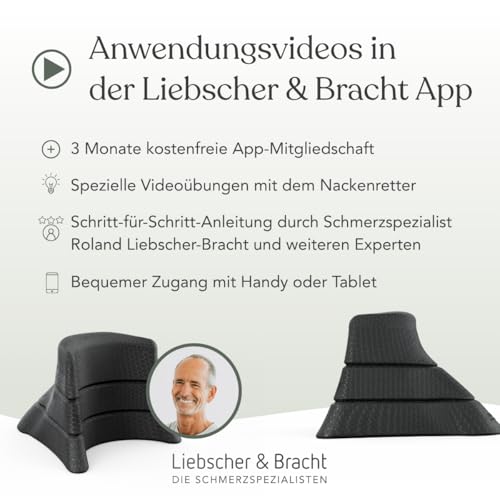 Liebscher & Bracht Original Nackenretter – Nackenstrecker zur Unterstützung bei Migräne, Schwindel, Nacken- & Kopfschmerzen – Nackendehner inkl. Übungen in der App – Made in Germany