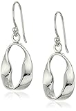 Sterling Silver Wavy Hook Earrings