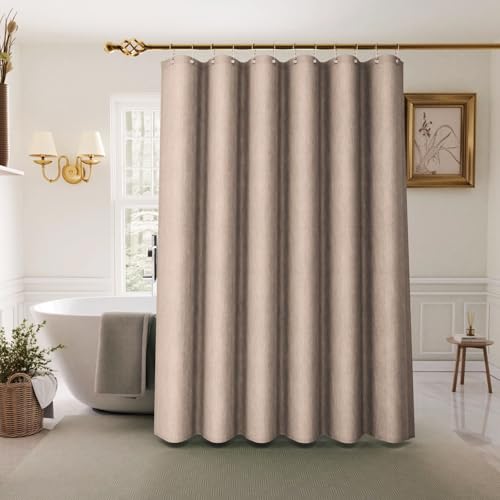 Inhousolu Boho Farmhouse Shower Curtain with Fabric Liner Set, Faux