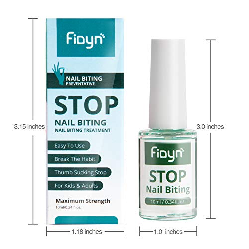 Fidyn No Bite Nail Polish, Nail Biting Treatment With Bitter Polish To Help Adults To Quit Nail Biting For Life And Also Help Stop Thumb Sucking For Kids - 10 Ml/0.34 Fl. Oz #TOP5