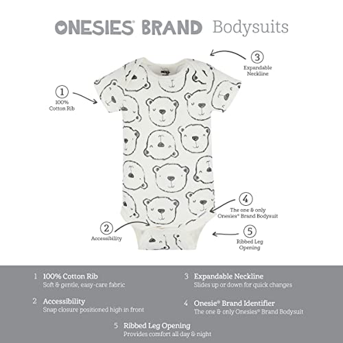 Image of Onesies Brand Baby Boys' 8-pack Short Sleeve Mix & Match Bodysuits