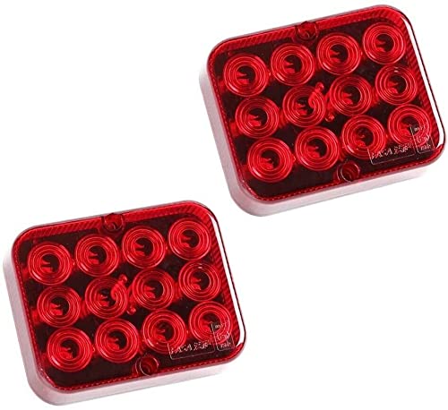 2x Feux Antibrouillard Arrière 12 LED E11 12V 2.4W Universel Imperméable Feu de Brouillard Pour Auto Voiture Caravane Camper Camion Bus Van Remorque