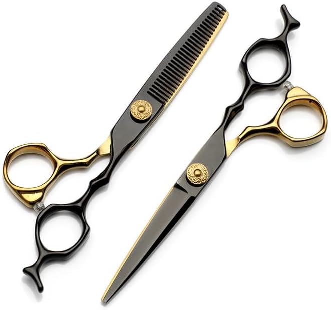 Barber Scissors Hair Cutting, 6 Inches Professional for Hairdresser Hairdressing Accessories Thinning Shears Barbershop for