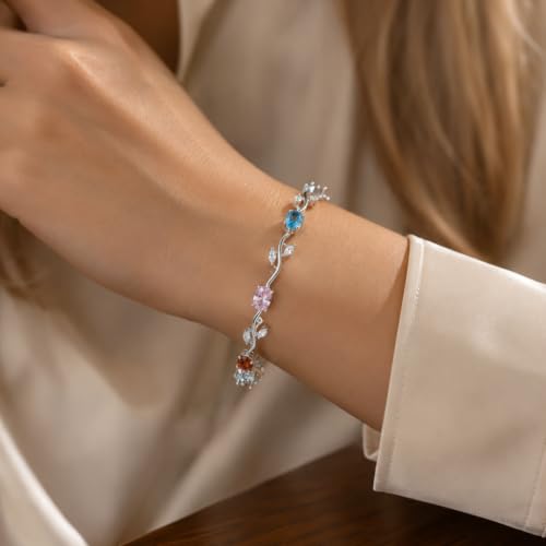Image of Aurie Tulip Bracelet for Women & Girls | Anti Tarnish Stainless Steel Floral Bracelet |Party and Daily Wear Jewellery