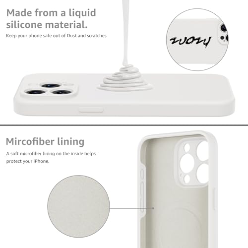 Coque silicone iPhone 15 Pro Max compatible MagSafe anti-rayures 6,7