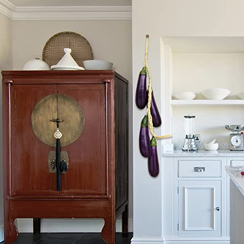 Ztexkee 2 Strings Simulation Artificial Lifelike Fake Vegetable Carrot Artificial Gourd Hanging Eggplant String Foam Vegetables For Home Kitchen Decor Photography Props #TOP3