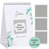 Jahreskalender für gemeinsame Aktivitäten | 12 Rubbel Gutscheine | Bucketlist Kalender | Date Night Ideen | Geschenk Weihnachten, Geburtstag für gemeinsame Ausflüge (Eucalyptus)