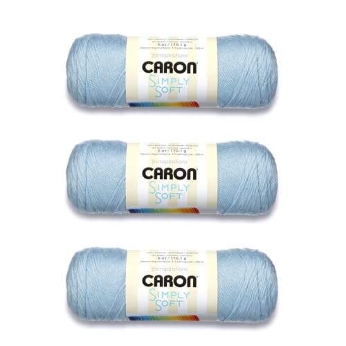Image of Caron Simply Soft Solids Yarn (4) Medium Gauge 100% Acrylic - 6 oz - Blue - Machine Wash & Dry (H970039712)
