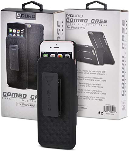 Iphone 6S / 6 Case, Aduro Combo Shell & Holster Case Super Slim Shell Case W/Built-In Kickstand + Swivel Belt Clip Holster For Apple Iphone 6S / 6 #TOP7