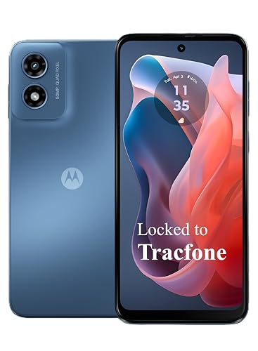 Tracfone Motorola Moto g Play 2024 [Activation Promotion] Locked to Tracfone, 64GB, Includes 1500Min/1500Txt/1500MB, 365 Days Service Plan, 6.5" 90Hz Display, 50MP Camera, Storage 4GB RAM