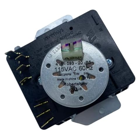 Krooli W10185975 WPW10185975 Clothes Dryer Timer 115VAC 60Hz 3W Replacement Model Specific Not Universal Cover