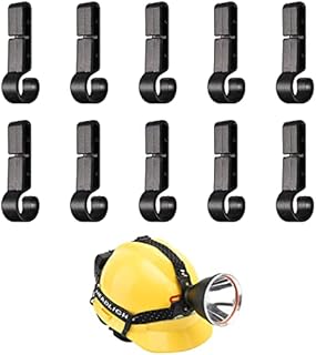 MABAHON 10 Pieces headlamp helmet clips,Hard hat Light Clips for Various Headlamp Narrow-Edged Helmet Hard Hat torch for Construction Camping Fishing Cycling Hiking