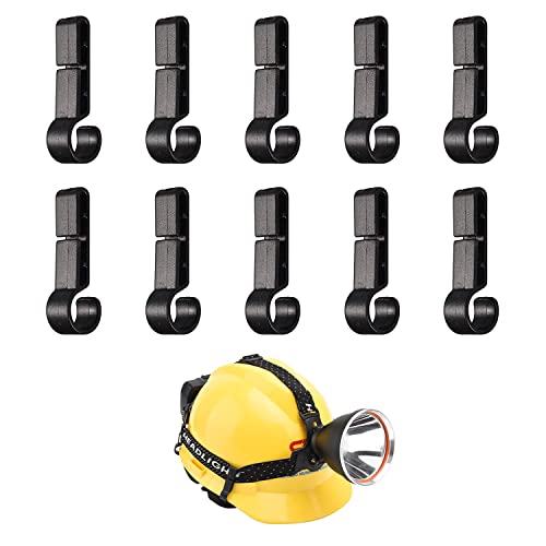 MABAHON Lot de 10 clips pour casque de lampe frontale - Pour divers phares, casque à bords étroits - Pour la construction, le camping, la pêche, le cyclisme, la randonnée Cover