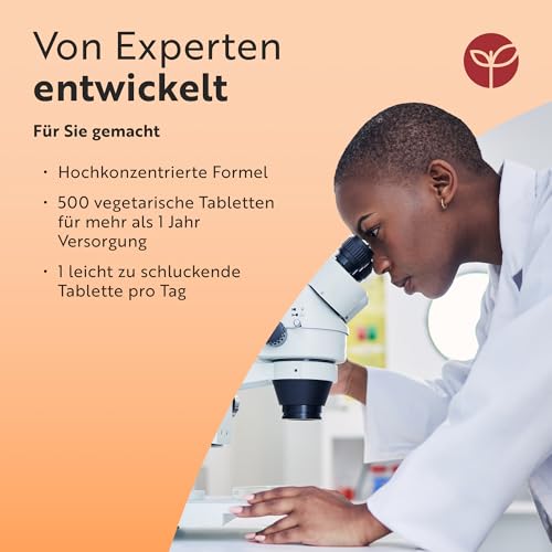 Nutravita Vitamin B Komplex mit Vitamin C + D + Biotin - 500 Tabletten für +1 Jahr Vorat, Stoffwechsel, Psychische Funktion, Nervensystem (EFSA)