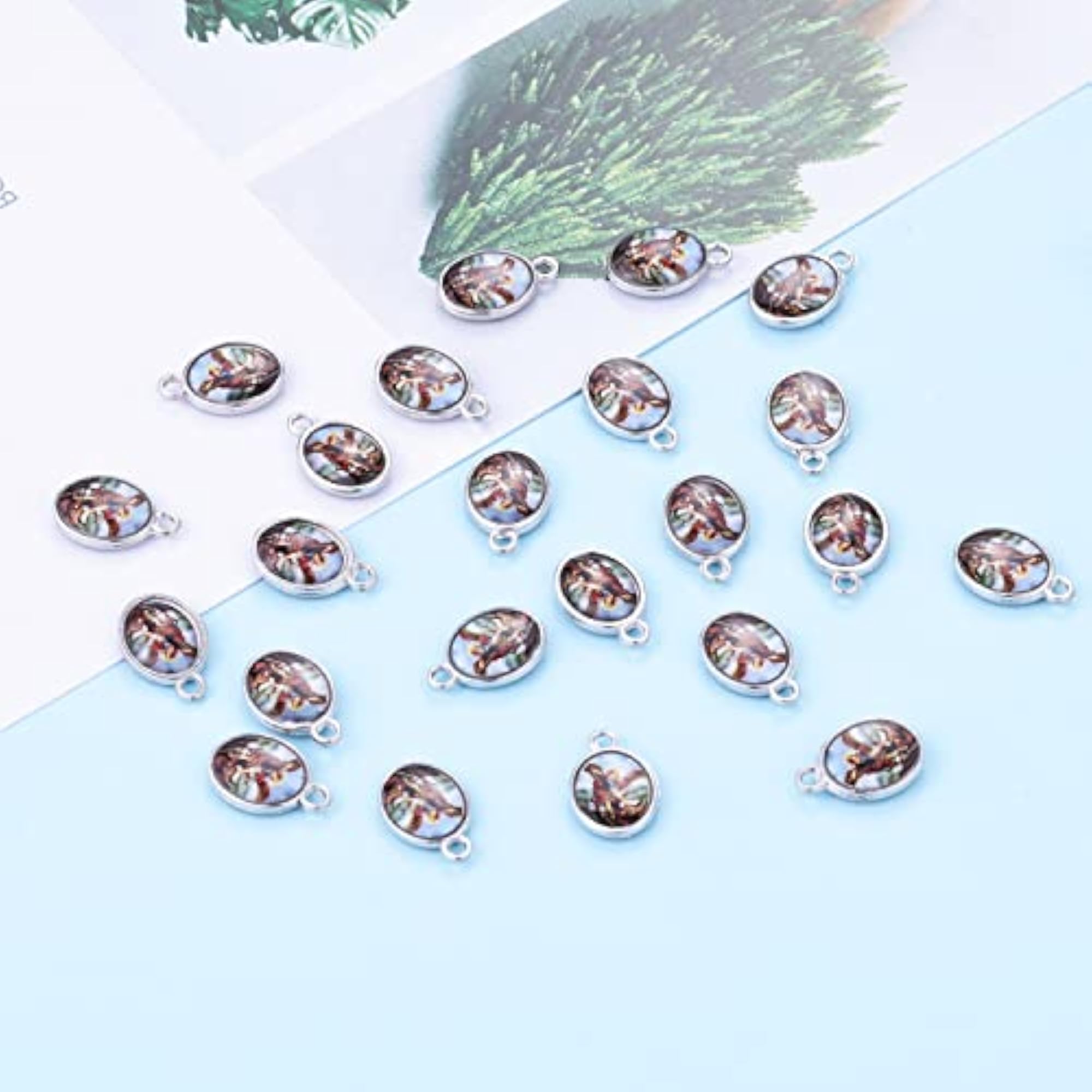 80pcs Archangel St Saint Michael Medals Charms for Crafting