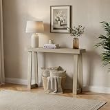 Plank+Beam Classic 36 Inch Console Table, Solid Pine Wood Entryway Table, Narrow Sofa Table for Hallway or Living Room, Seashell