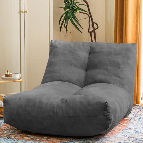 Cvortll Bean Bag Chair Lazy Bean Bag Sofa, Floor Beanbag Chairs with Stuffed High-Density Foam, Memory Foam Bean Bag Sofa for Living Room, Bedroom and Office