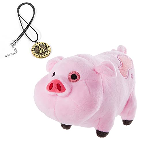 EIKOU Gravity Falls Waddles Pig Mabel Barfing Plushes Dolls Kids Toy 7' （Comes with Pendant）