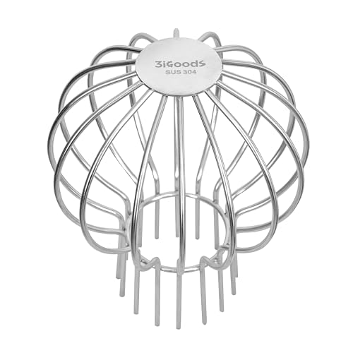 3iGoods Gutter Guard, 304 Stainless Steel Roof Drain Cover, Anti-Clogging Filter for Leaves & Debris, Outdoor Pipe Protector for Roofs, Balconies, and Gardens (Pack of 1, 3 inch)