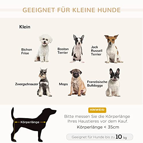 PawHut Hundesofa Hundebett Hundecouch aus Plüsch mit Lagerraum, Rückenlehne, Kissen Katzensofa für kleine Hunde 76 x 45 x 43 cm Hellgrau