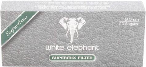 White Elephant 9 mm Supermix Filters (White, 20 Pack)