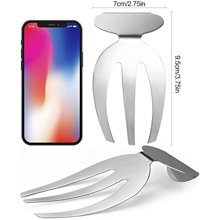 2Pcs Stainless Steel Salad Hands, Professional Business Salad Server, Light and Durable, Not Afraid of High Temperature, Easy to Clean,Dishwasher Safety